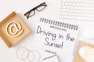 Driving in the Sunset Font for Relaxed Campaign Visuals