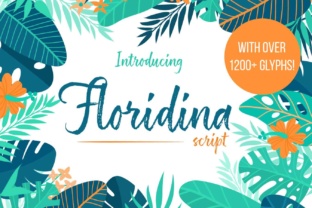 Floridina Font: A Fresh Brush Typeface for Summer Branding