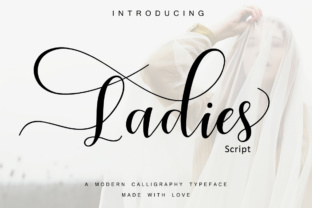 Ladies Font: A Swashy Script for Handmade Products