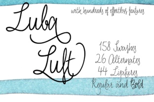 Luba Luft Bold Font for Handmade Crafts